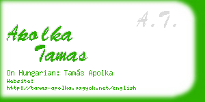 apolka tamas business card